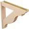 Ekena Millwork 8-in W x 46-in D x 46-in H Funston Slat Rough Cedar Woodgrain TimberThane Outlooker, Primed Tan OUTUR080X46X46FST24RCPR - alternate 6